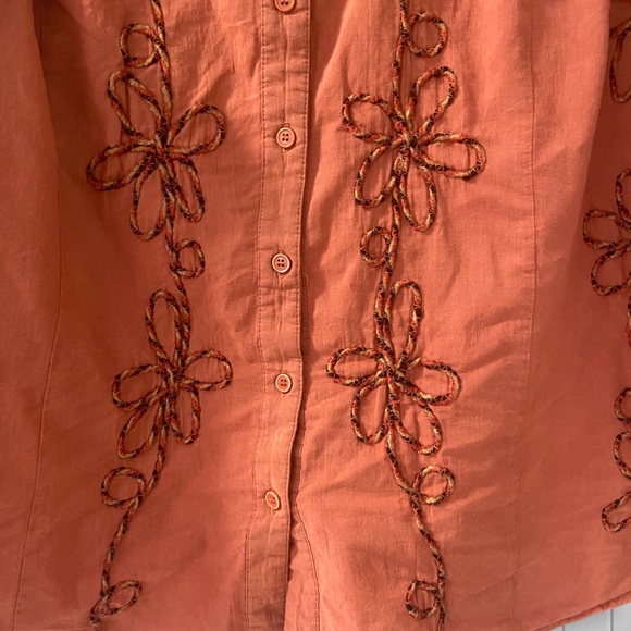 BIB Size 18 Beautiful lightweight 100% Cotton Boho Long Sleeve Top - Picture 6 of 8